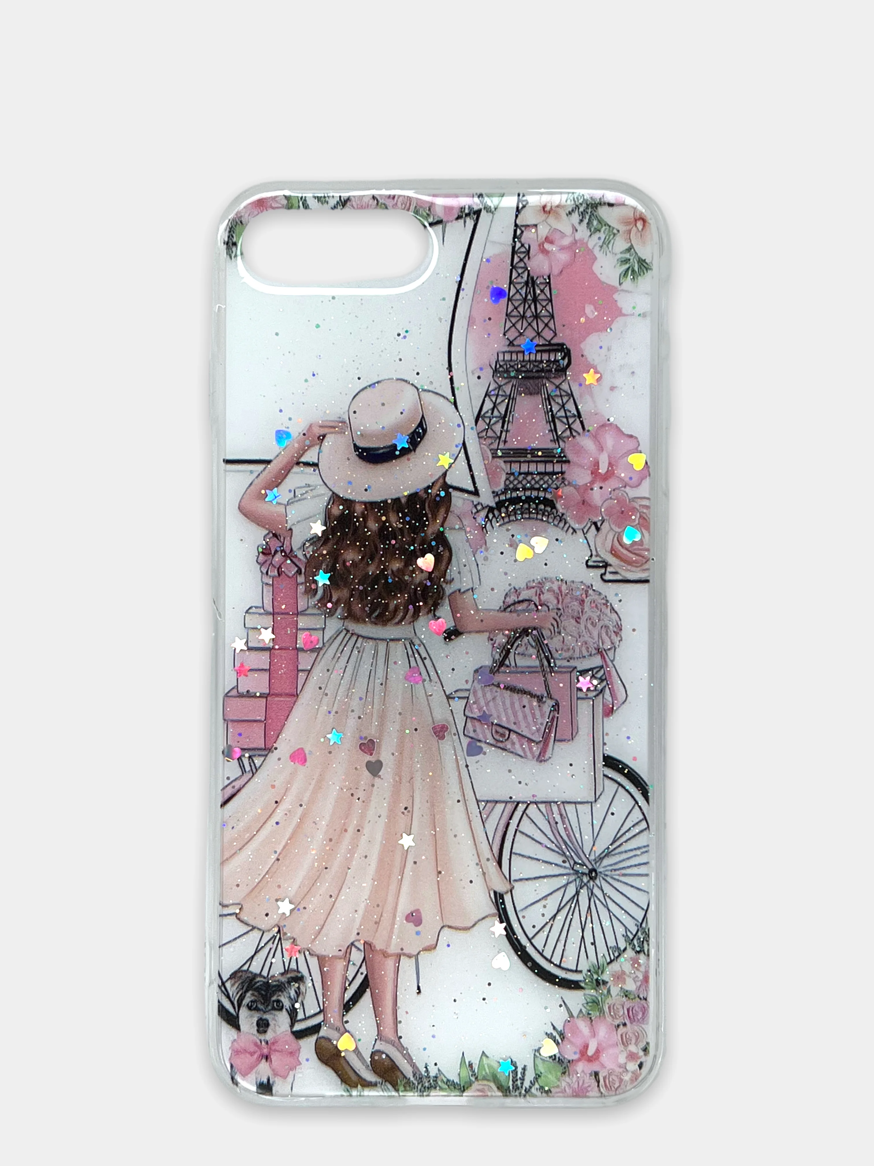 Конфетный чехол Apple iPhone 6 / 6s, 7 / 8 / SE 2020 пластиковый с рисунком, со стразами Стрекоза