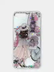 Конфетный чехол Apple iPhone 6 / 6s, 7 / 8 / SE 2020 пластиковый с рисунком, со стразами Стрекоза