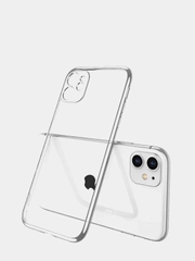 Силиконовый чехол Clear case iPhone XR, 11, 12 Pro Max, прозрачный, клип-кейс