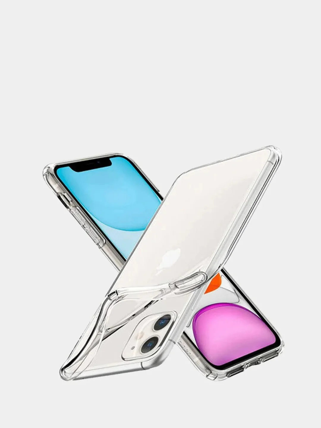 Чехол силиконовый для iPhone 11 Pro/XR/X/XS/7/8/SE/6/6S/5/5S/12/13/14 Pro Max, прозрачный