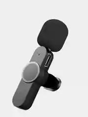 Черный микрофон петличный беспроводной для Iphone и android