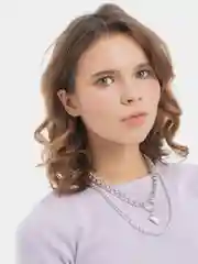 Серебряный цепочка с кулоном "Сердце"