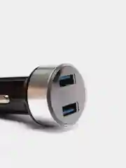 Серый автомобильное зарядное устройство 2USB с дисплеем