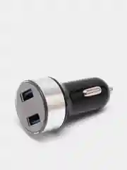 Серый автомобильное зарядное устройство 2USB с дисплеем