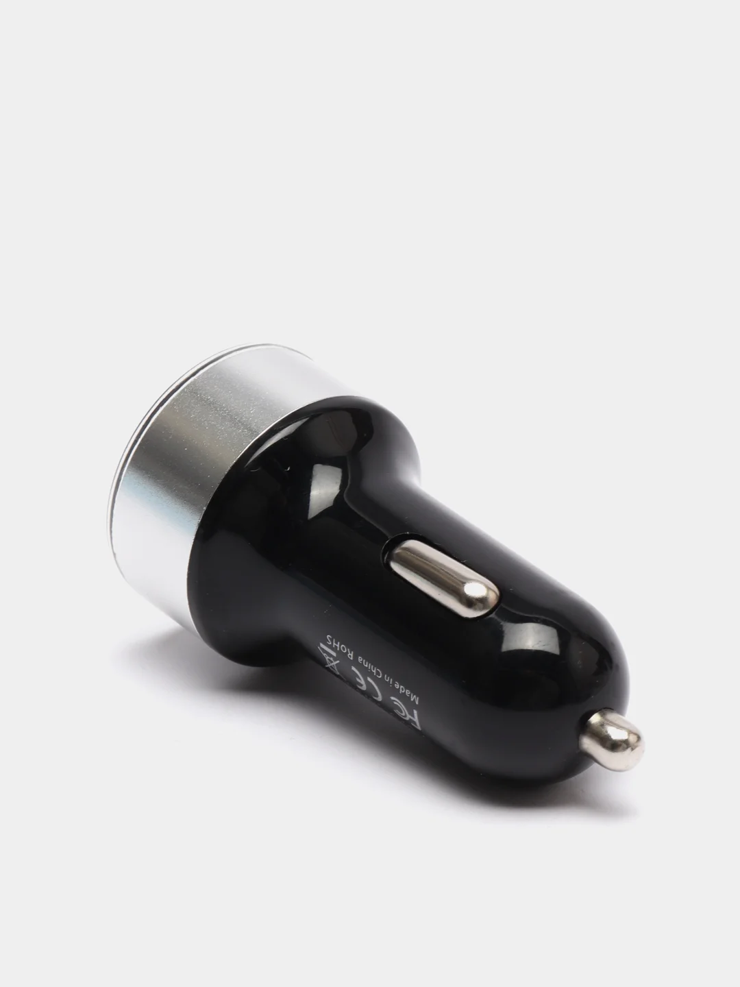 Серый автомобильное зарядное устройство 2USB с дисплеем
