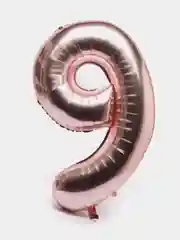 Воздушный шар "Цифра 9" 100 см, розовый
