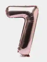 Розовый воздушный шар "Цифра 7" 100 см, розовый