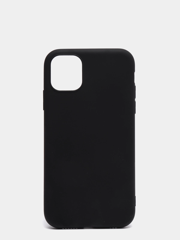 Чехол черный матовый силиконовый iPhone 11 XR X XS 7 8 SE