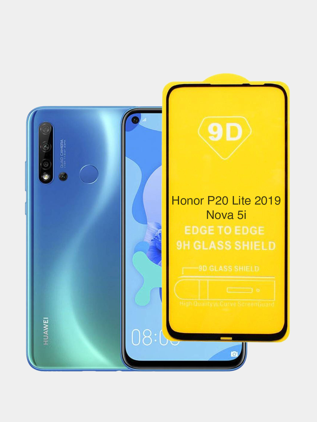 Защитное стекло Honor P20 Lite 2019 / Honor Nova 5i, с салфетками и  стикерами купить по цене 99 ₽ в интернет-магазине KazanExpress