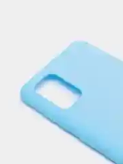 Голубой чехол Samsung Galaxy A31 силиконовый цветной матовый (Самсунг Галакси А31)