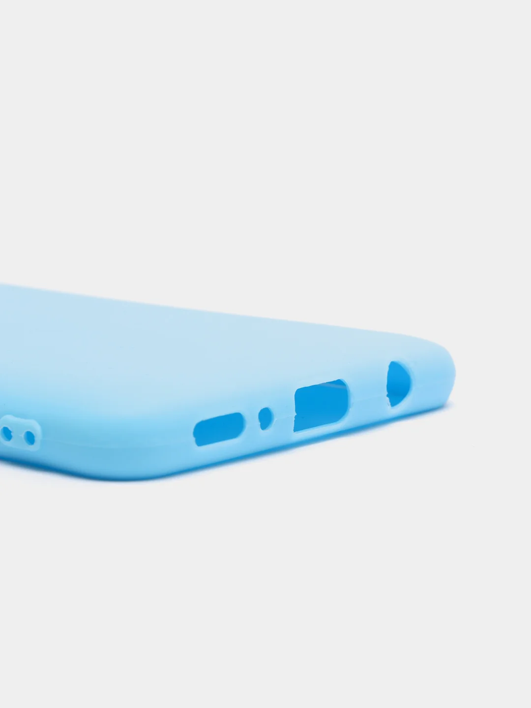 Голубой чехол Samsung Galaxy A31 силиконовый цветной матовый (Самсунг Галакси А31)