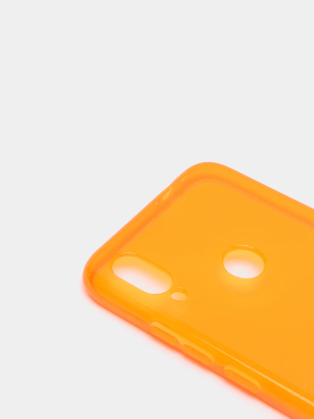 Оранжевый чехол прозрачный для Xiaomi Redmi Note 7 / Note 7 Pro плотный неоновый с оттенком