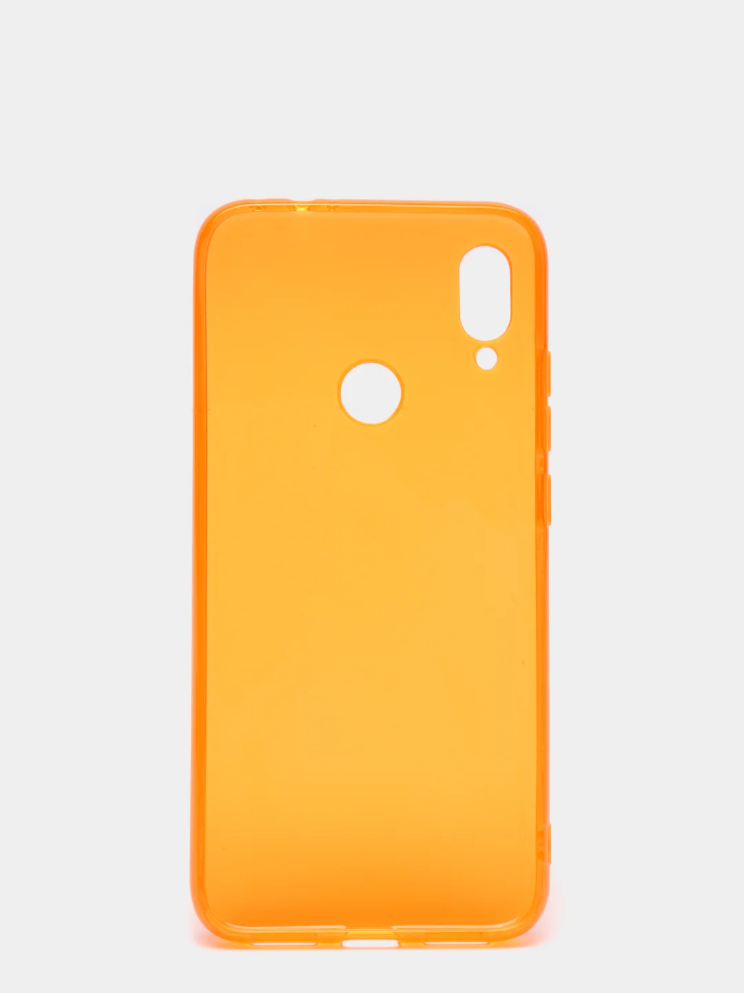 Оранжевый чехол прозрачный для Xiaomi Redmi Note 7 / Note 7 Pro плотный неоновый с оттенком