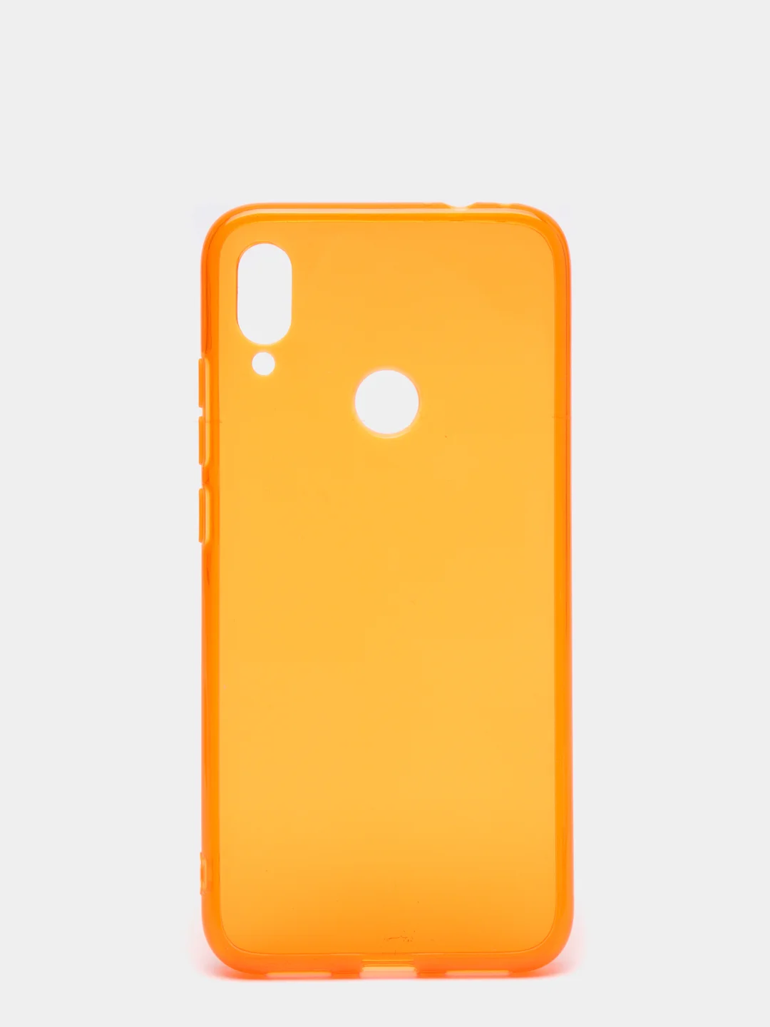 Оранжевый чехол прозрачный для Xiaomi Redmi Note 7 / Note 7 Pro плотный неоновый с оттенком
