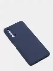 Темно-синий чехол силиконовый Huawei P Smart 2021 (Хуавей П Смарт 2021) с защитой камеры