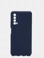 Темно-синий чехол силиконовый Huawei P Smart 2021 (Хуавей П Смарт 2021) с защитой камеры