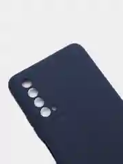 Темно-синий чехол силиконовый Huawei P Smart 2021 (Хуавей П Смарт 2021) с защитой камеры