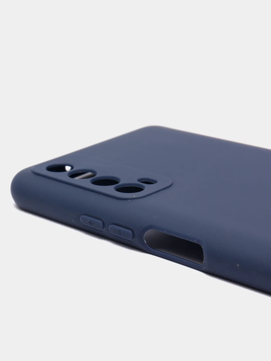 Темно-синий чехол силиконовый Huawei P Smart 2021 (Хуавей П Смарт 2021) с защитой камеры