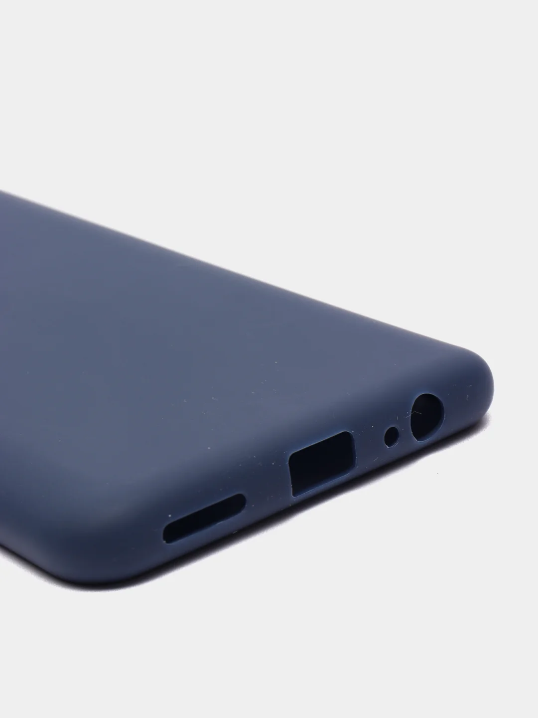 Темно-синий чехол силиконовый Huawei P Smart 2021 (Хуавей П Смарт 2021) с защитой камеры