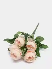 Пастельно-коралловый искусственные цветы: пионы, розы, осока, растения, зелень