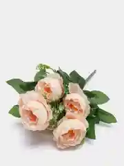 Пастельно-коралловый искусственные цветы: пионы, розы, осока, растения, зелень