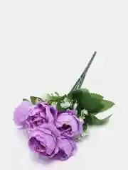 Фиолетовый искусственные цветы: пионы, розы, осока, растения, зелень