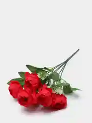 Красный искусственные цветы: пионы, розы, осока, растения, зелень