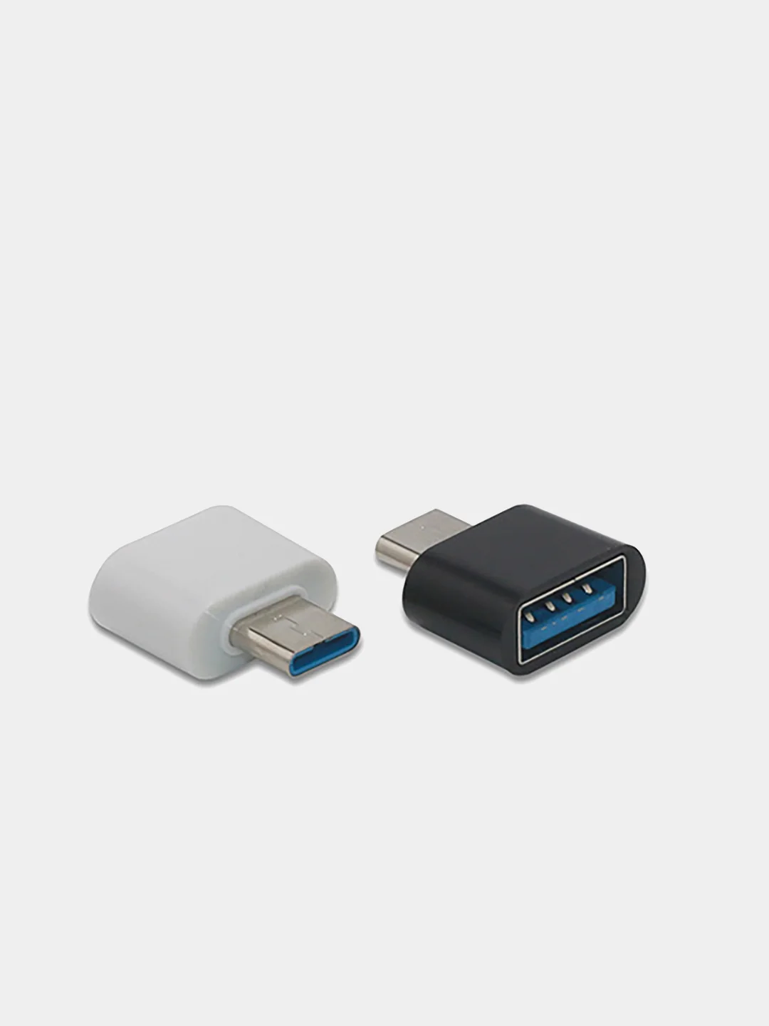 Белый адаптер-переходник с USB на USB type C