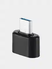 Черный адаптер-переходник с USB на USB type C