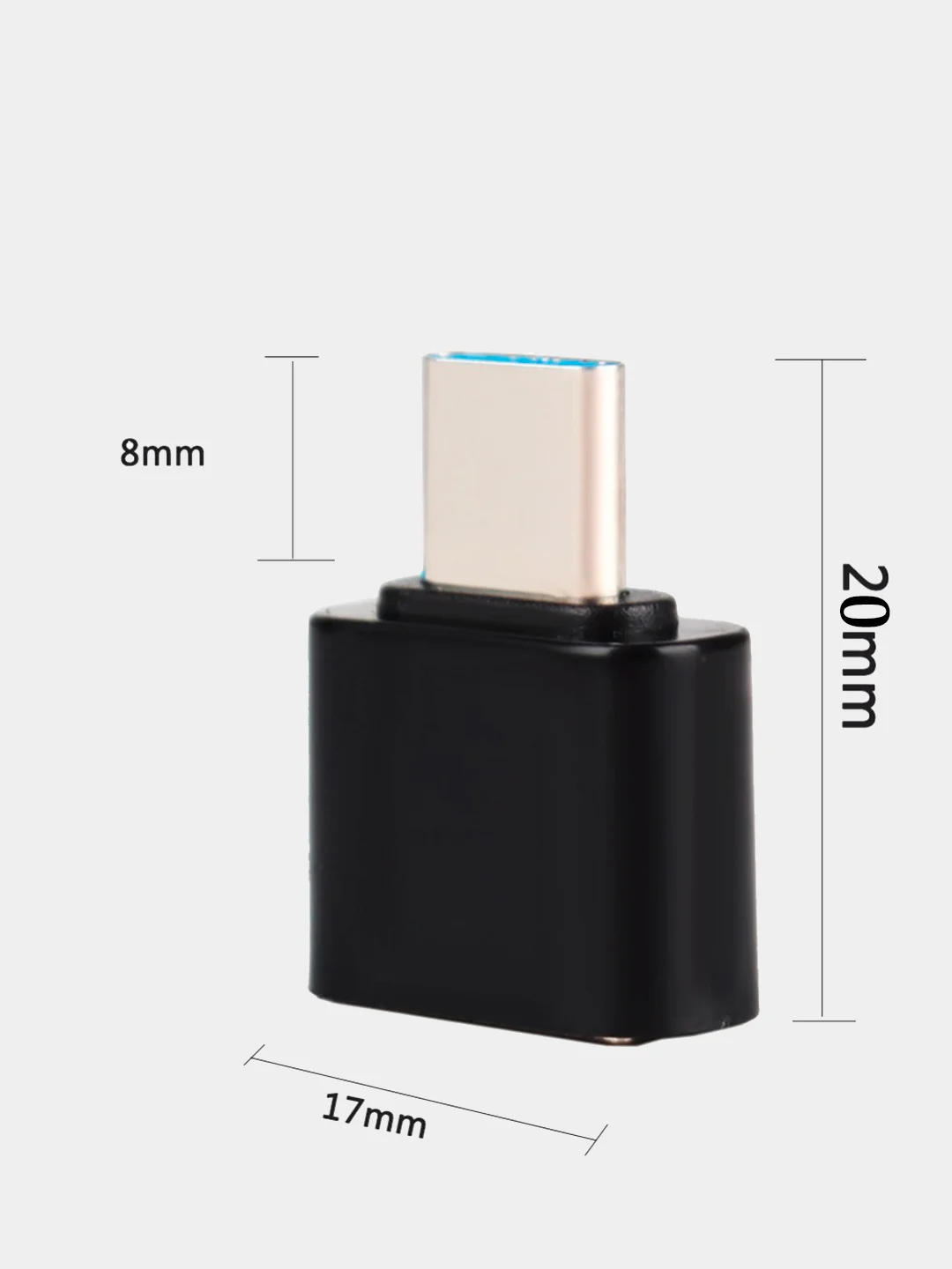 Белый адаптер-переходник с USB на USB type C