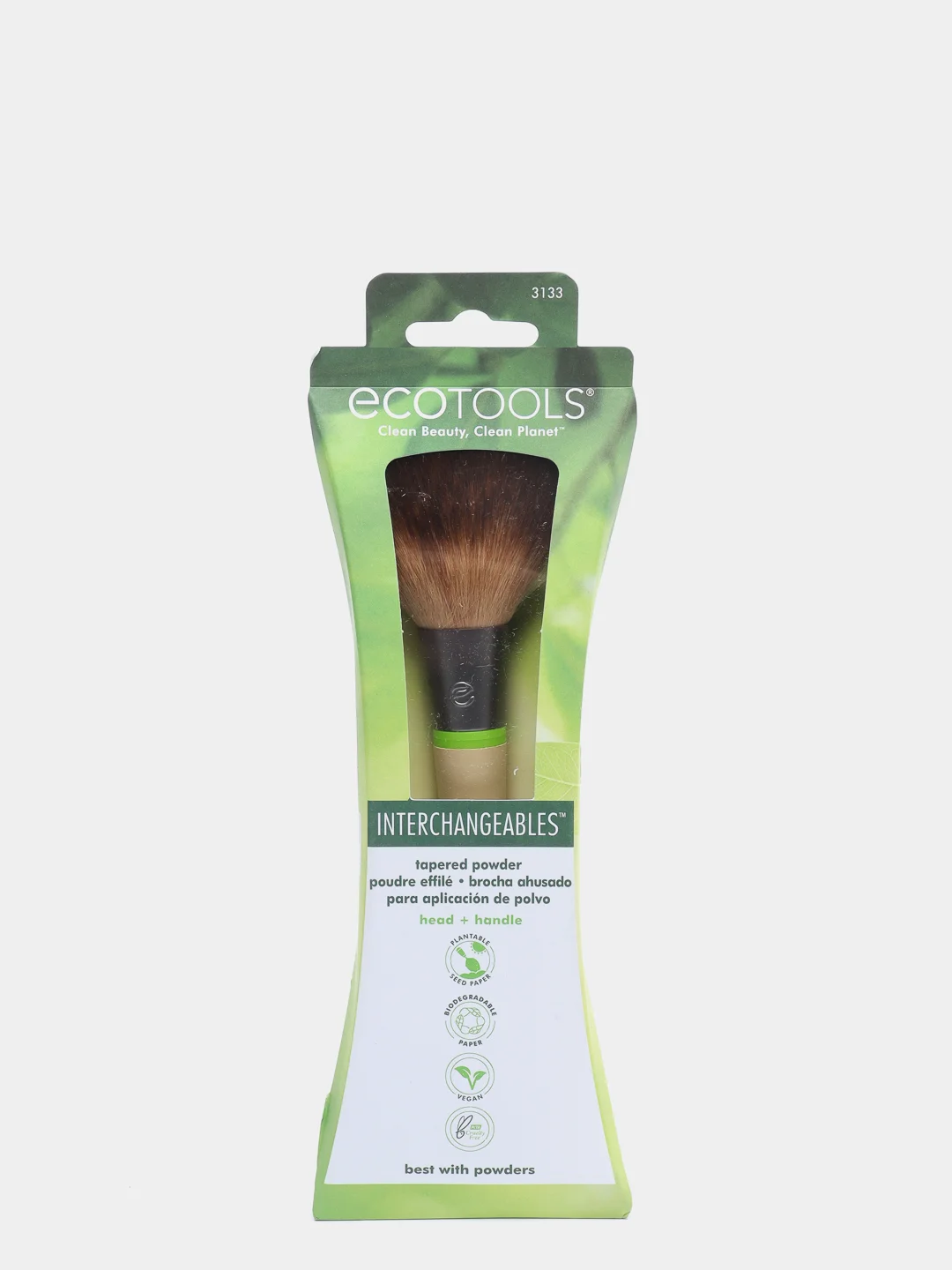 Кисть для пудры (сменная насадка и ручка) EcoTools Interchangeables Tapered Powder