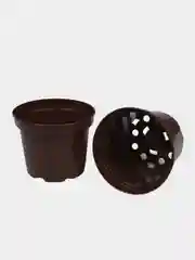 Шоколадный горшок для рассады, 3 л, d = 19 см, h = 15 см, цвет шоколад, круглый