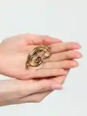 Брошь "Ящерица", со стразами