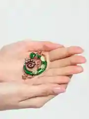 Брошь "Ящерица", со стразами