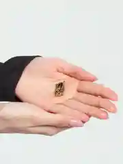 Золотистый хаки брошь на булавке