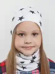 Белый детская шапка со снудом, комплект для детей