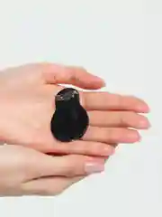 Серый брошь "Матрешка", ручная работа, в подарочной коробке