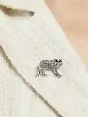 Серебряный брошь на булавке