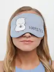 Серый мультяшная маска для сна