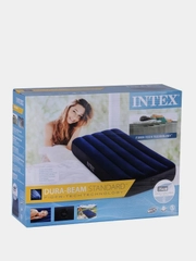Кровать надувная Fiber-Tech Intex "Classic Downy", 99 х 191 х 25 см