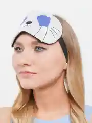 Синий мультяшная маска для сна