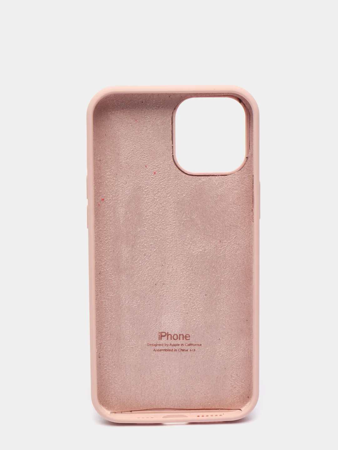 Пудровый чехол для iPhone 12 PRO MAX, с бархатом внутри