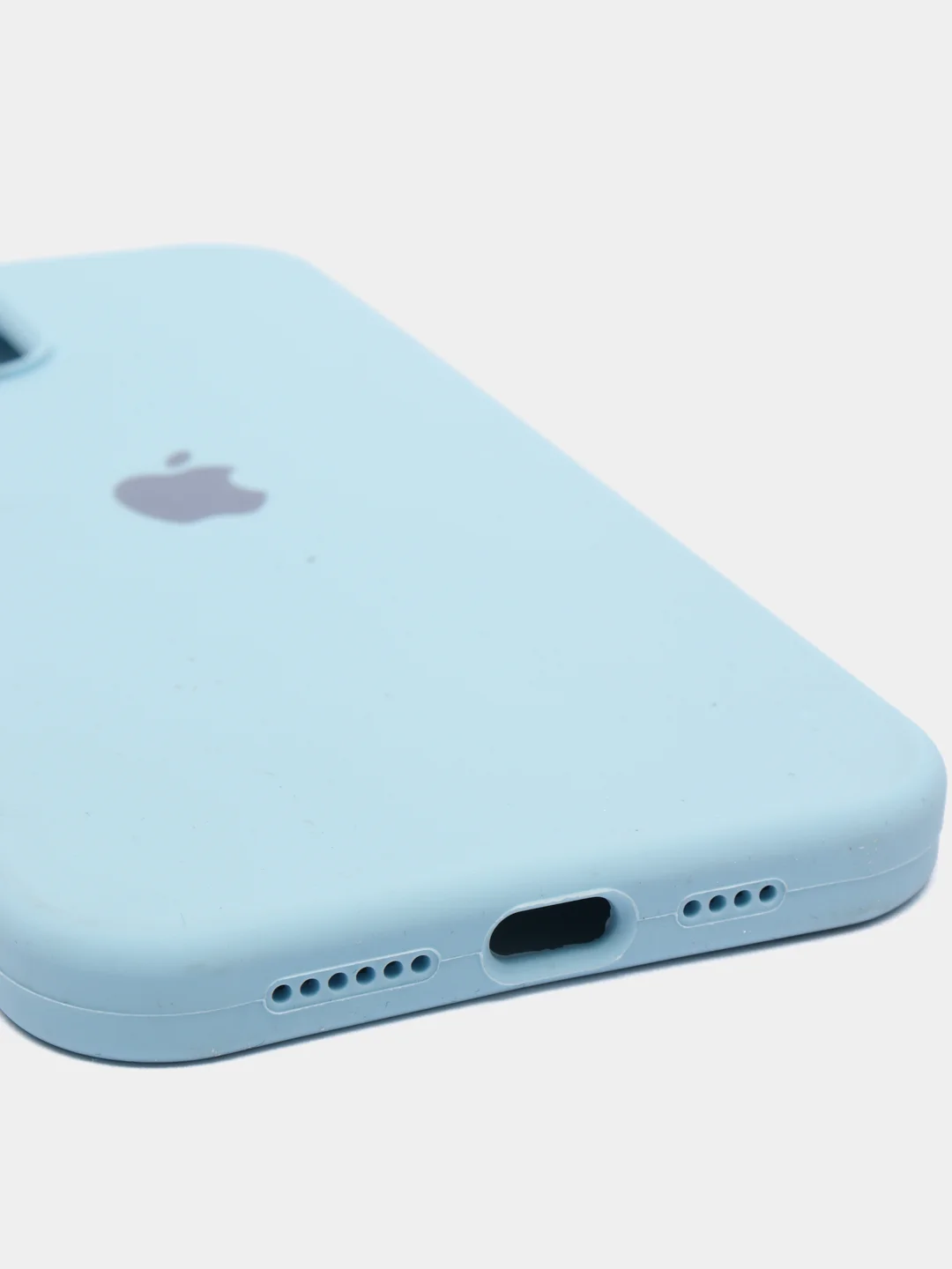 Голубой чехол для iPhone 12 PRO MAX, с бархатом внутри