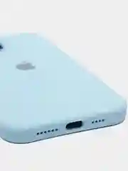 Голубой чехол для iPhone 12 PRO MAX, с бархатом внутри