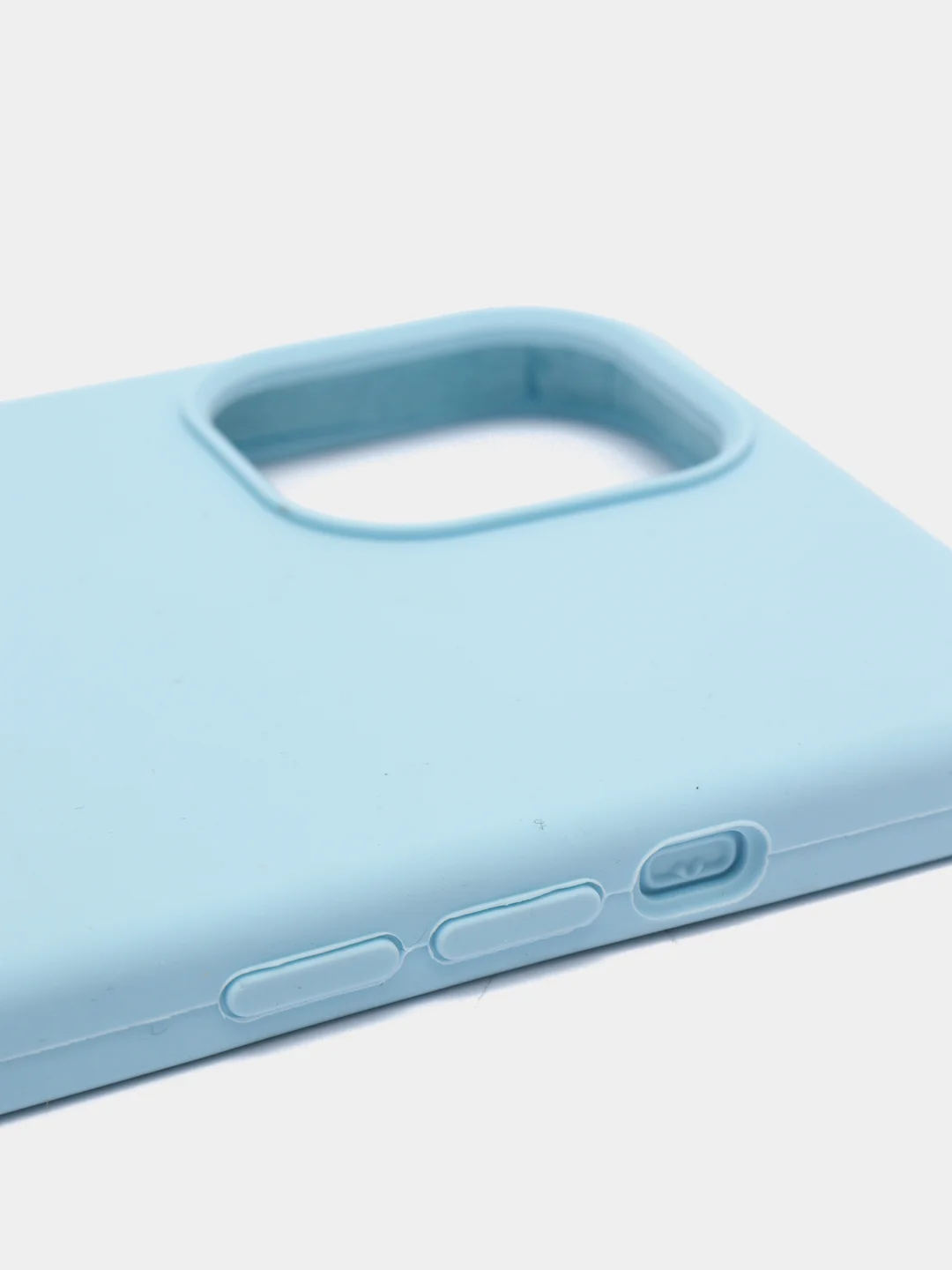 Голубой чехол для iPhone 12 PRO MAX, с бархатом внутри