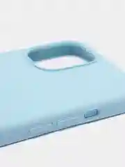 Голубой чехол для iPhone 12 PRO MAX, с бархатом внутри