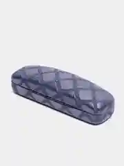 Синий футляр для очков с салфеткой