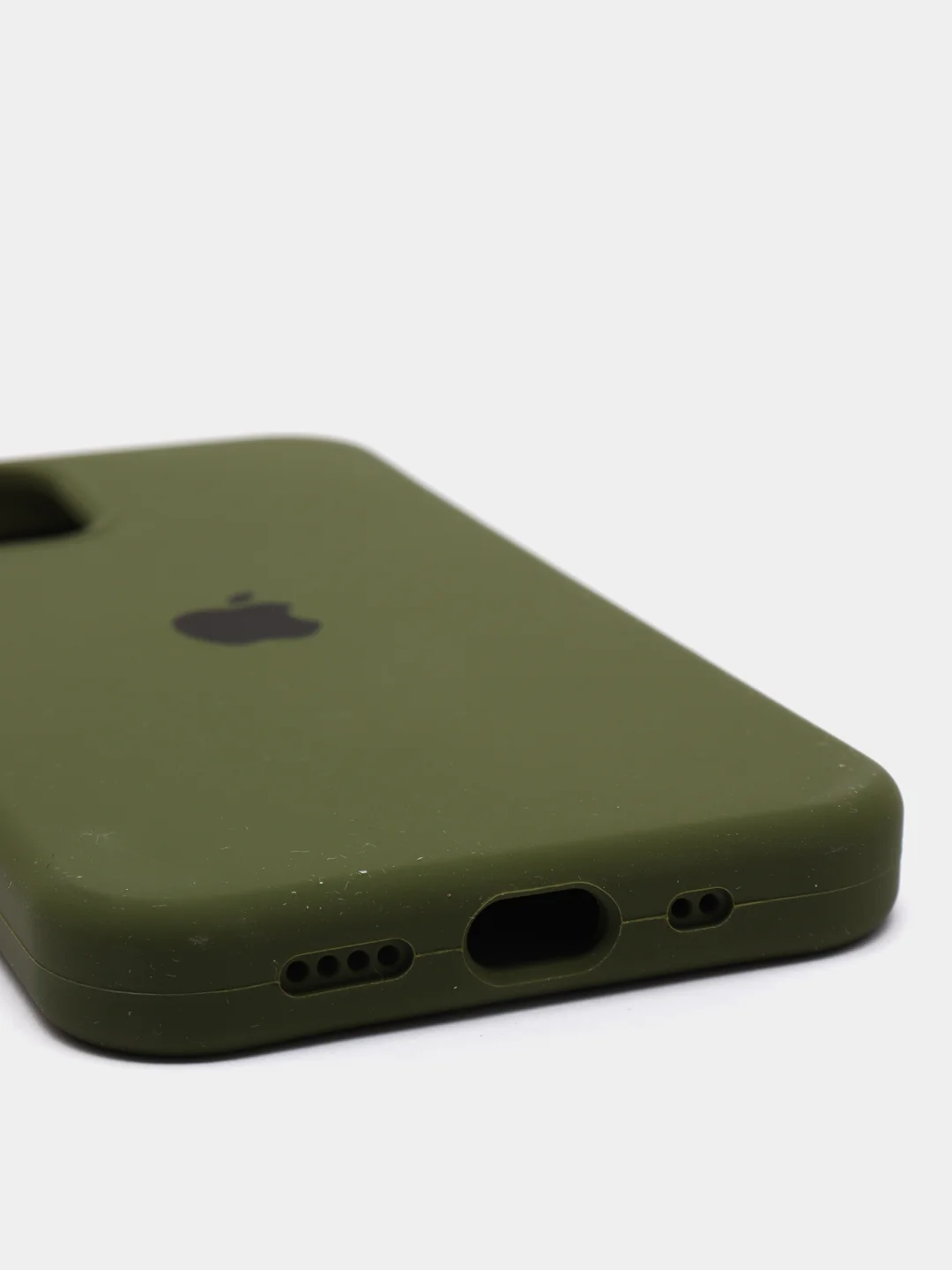 Оливковый чехол не пачкающийся, с бархатом внутри IPHONE 12 MINI
