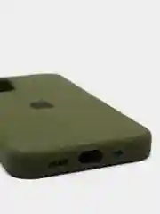 Оливковый чехол не пачкающийся, с бархатом внутри IPHONE 12 MINI
