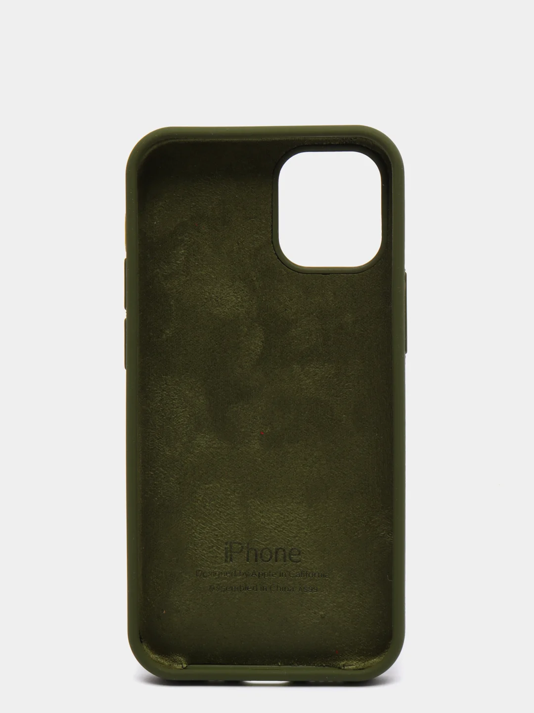 Оливковый чехол не пачкающийся, с бархатом внутри IPHONE 12 MINI